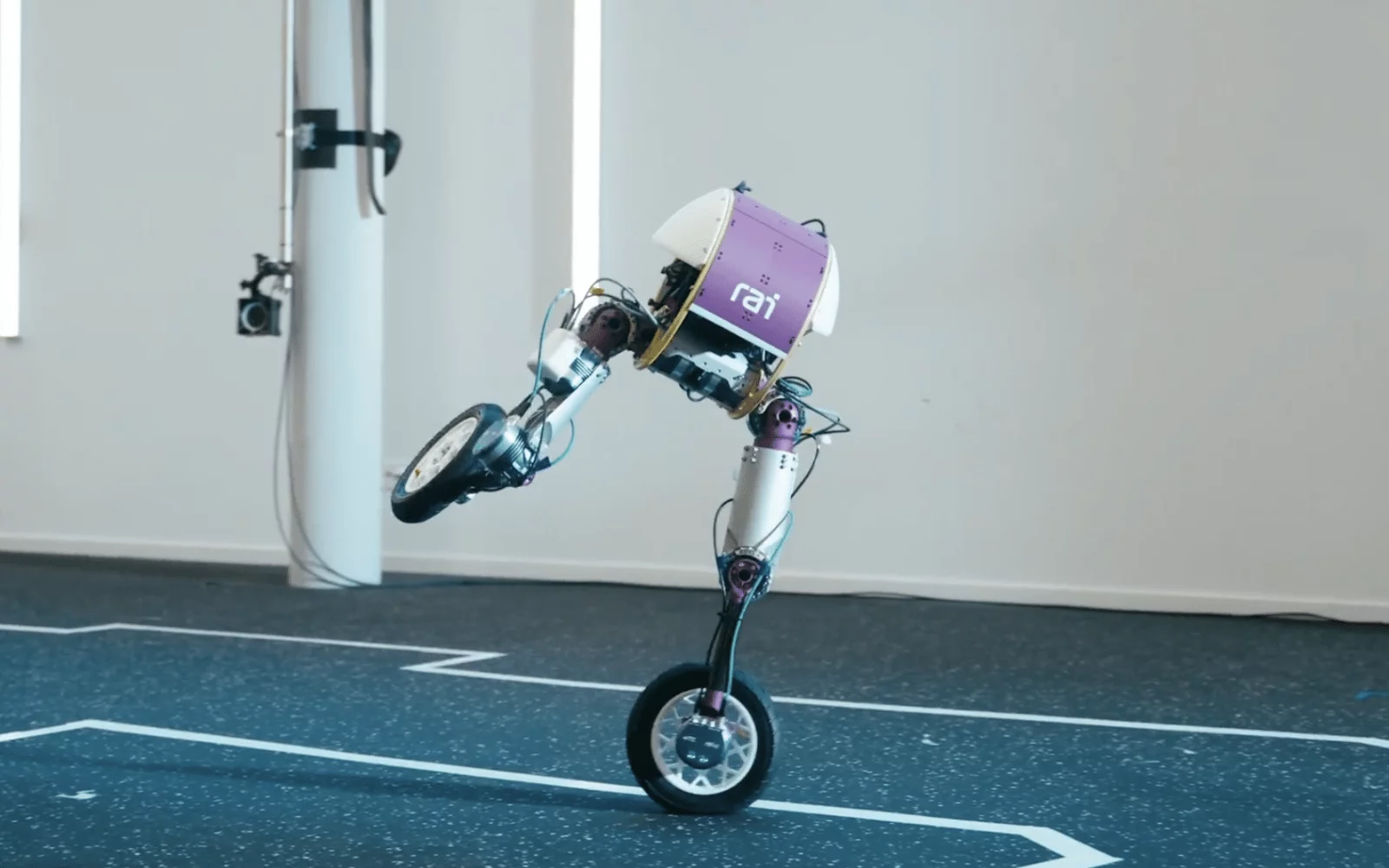 Roadrunner turns a bipedal robot into a wheeled shape-shifter