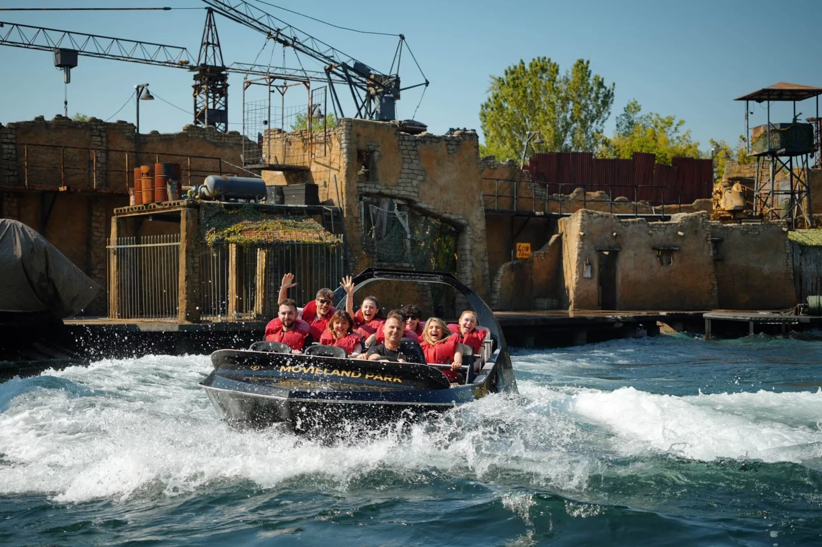 The SuperJet at Movieland: a stuntboat blast across a theme-park lake